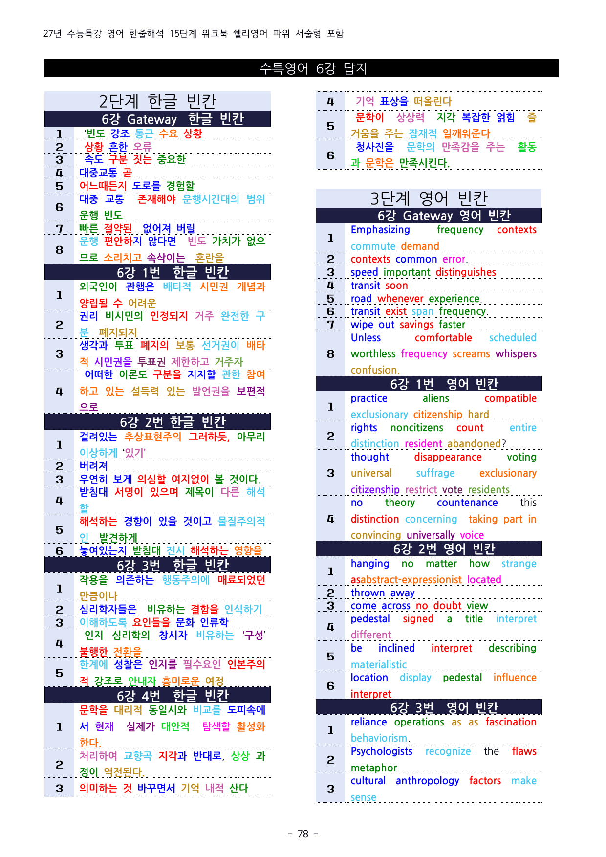27년 수능특강 영어 6강 워크북 15단계+ 변형_preview_undefined