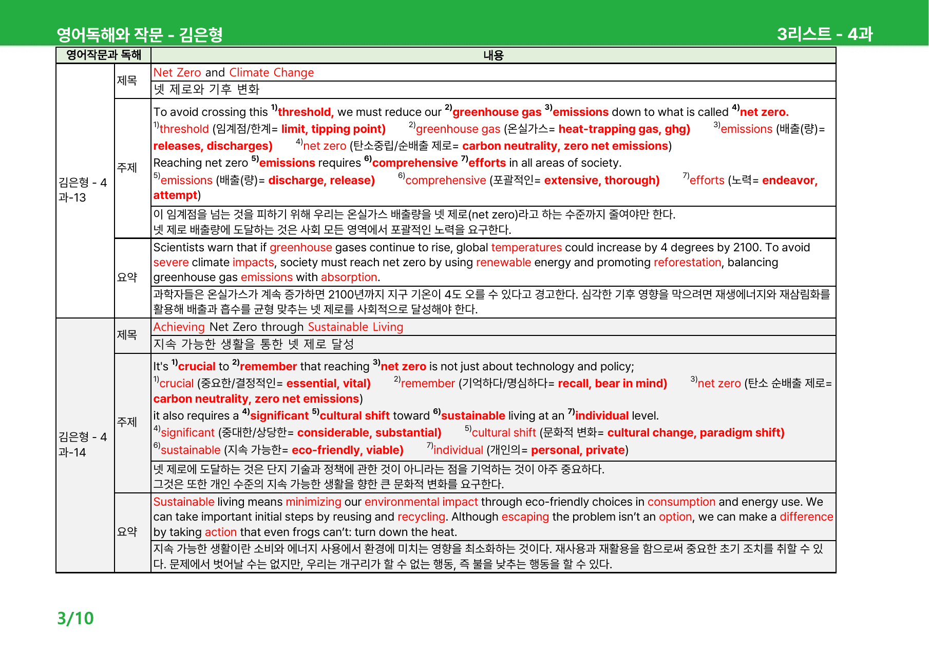 영어 독해와 작문 김은형 4과 - 본문분석_preview_undefined