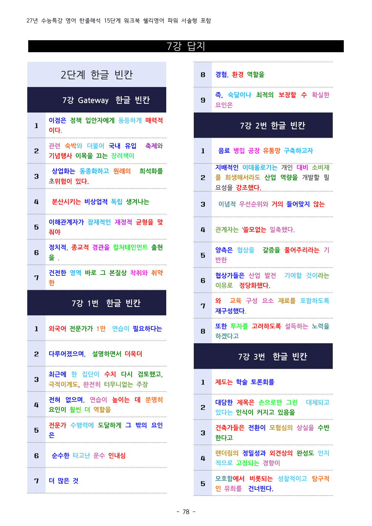 27년 수능특강 영어 7강 워크북 15단계+ 변형_preview_undefined