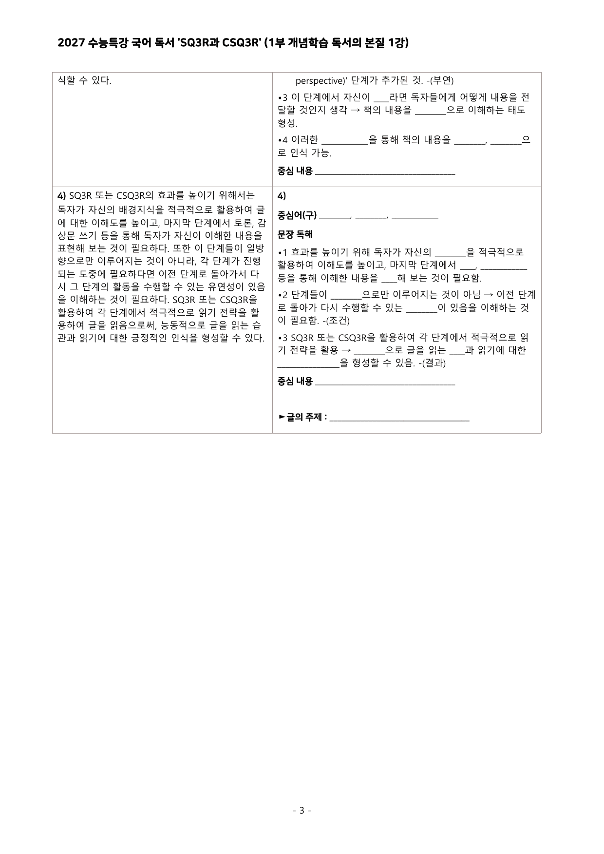 2027 수능특강 독서 (1부 개념학습 독서의 본질 1~3강) 워크북_preview_undefined