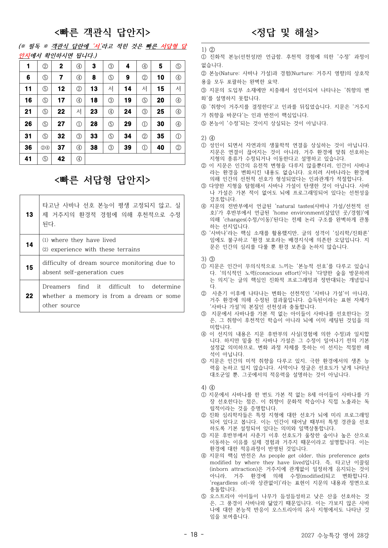 🔥FINAL 수능특강 영어 패러프레이징 변형문제 -28강 (42제)🔥_preview_undefined