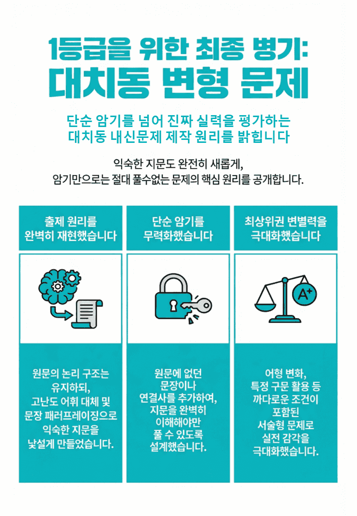 고등영어Ⅰ 미래엔 김성연 1단원 고난도 변형문제 112문제 by 대치동 강한영어_promotion