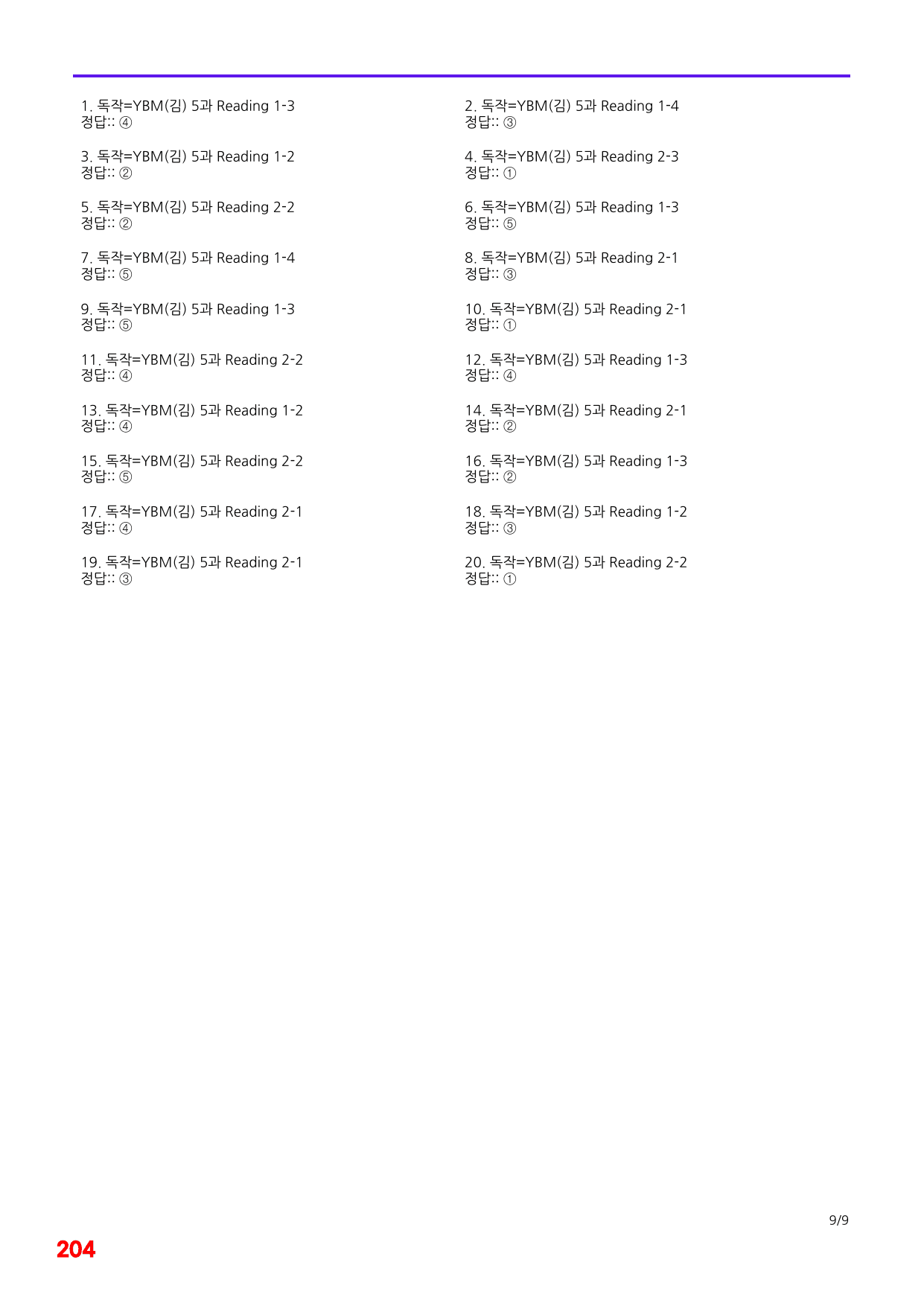 6번=독해와 작문=YBM 김 5과=280제_preview_undefined