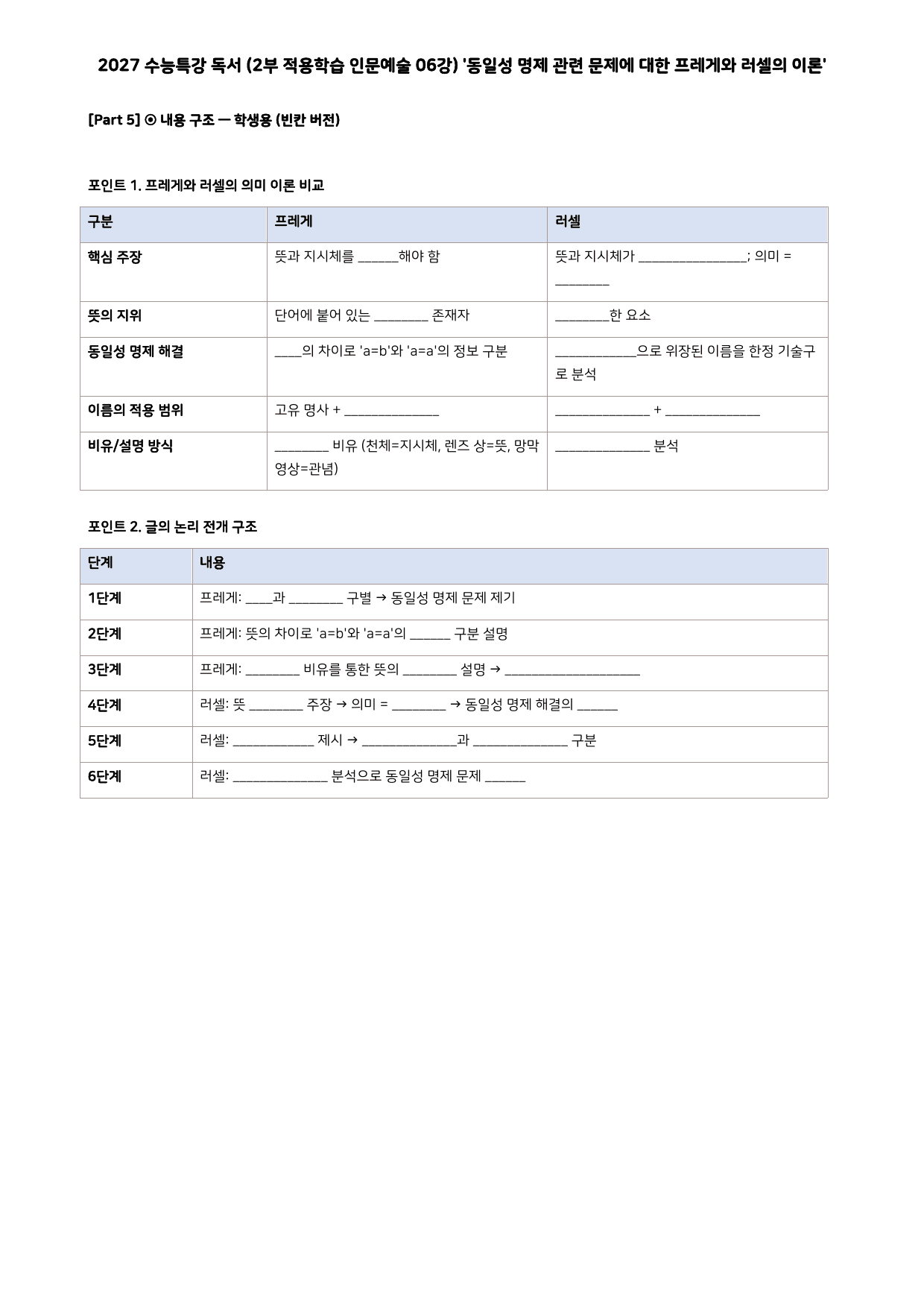 27 수특 독서 2부 인문예술 06강 동일성 명제 관련 문제~ 분석+문제_preview_undefined