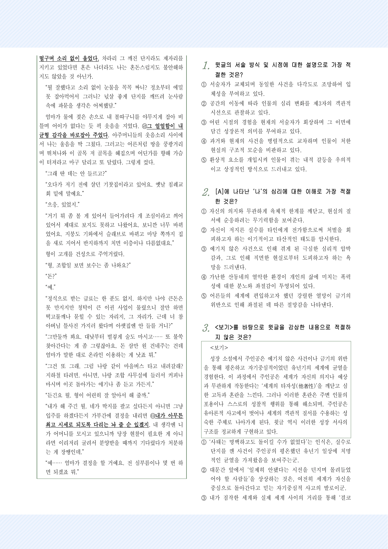 적용학습_현대소설11 김소진_눈사람 속의 검은 항아리 25제_preview_undefined