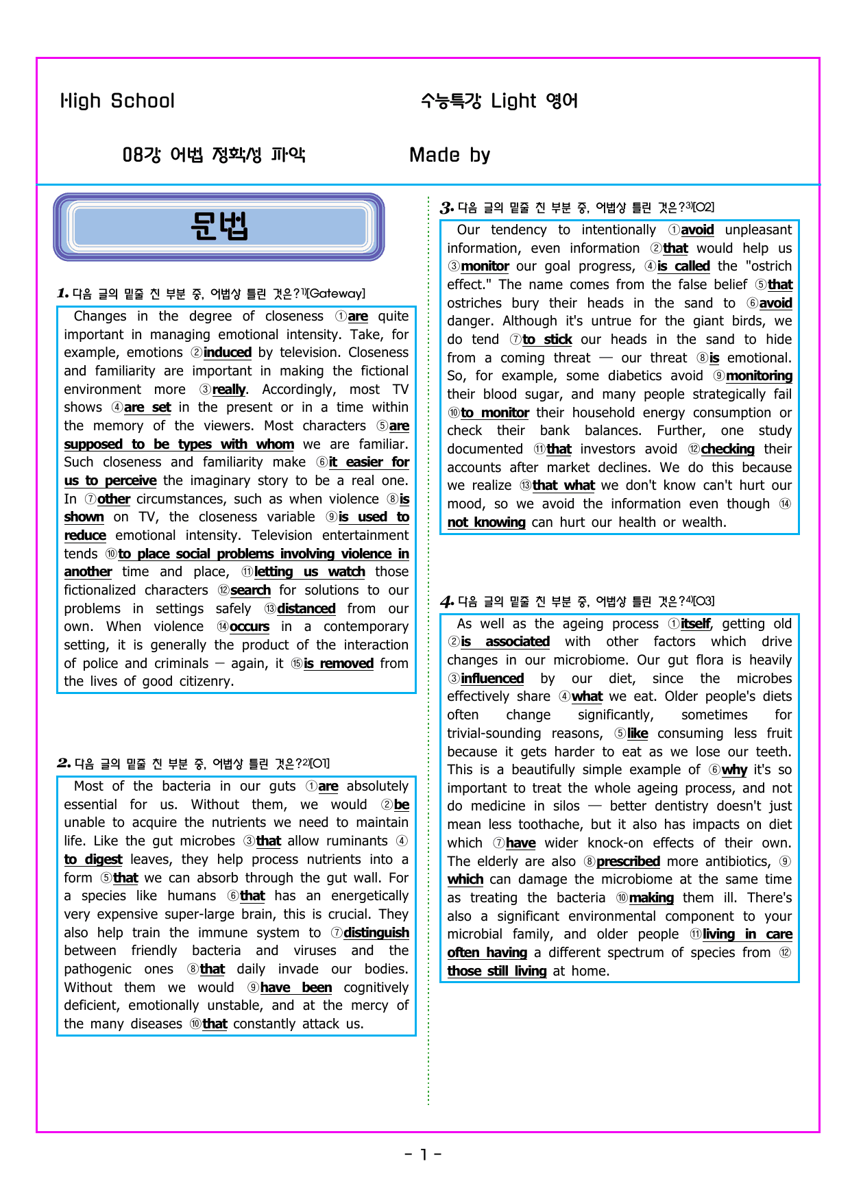 수능특강 Light 영어 08강 어법 정확성 파악(189제)_preview_undefined