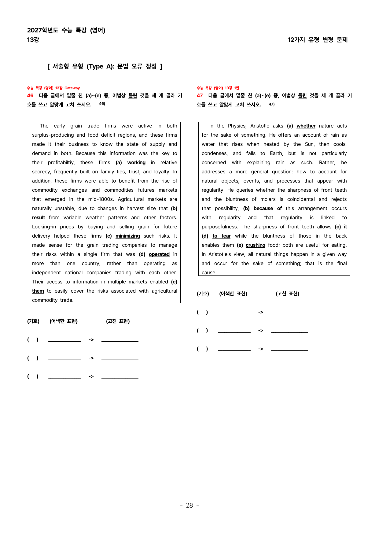 (대치동 1등급) 2027학년도 수능특강 (영어) 13강 변형문제_preview_undefined