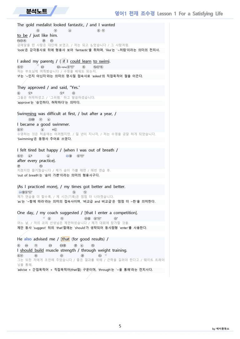 영어1 천재 조수경 분석 변형 워크북 올인원 전체통합 파격할인 22년 by 메이플북스_preview_5