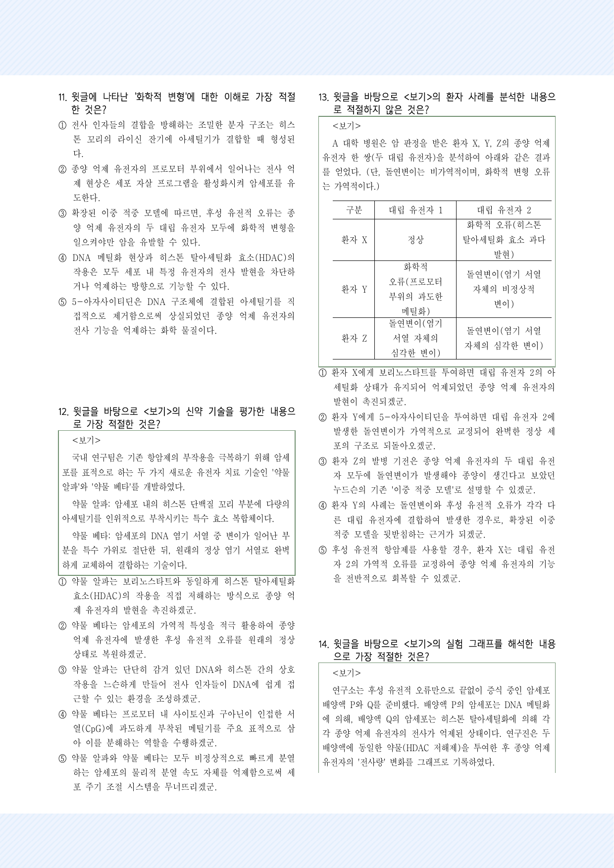 과학기술1_후성 유전학을 이용한 항암 치료 30제_preview_undefined