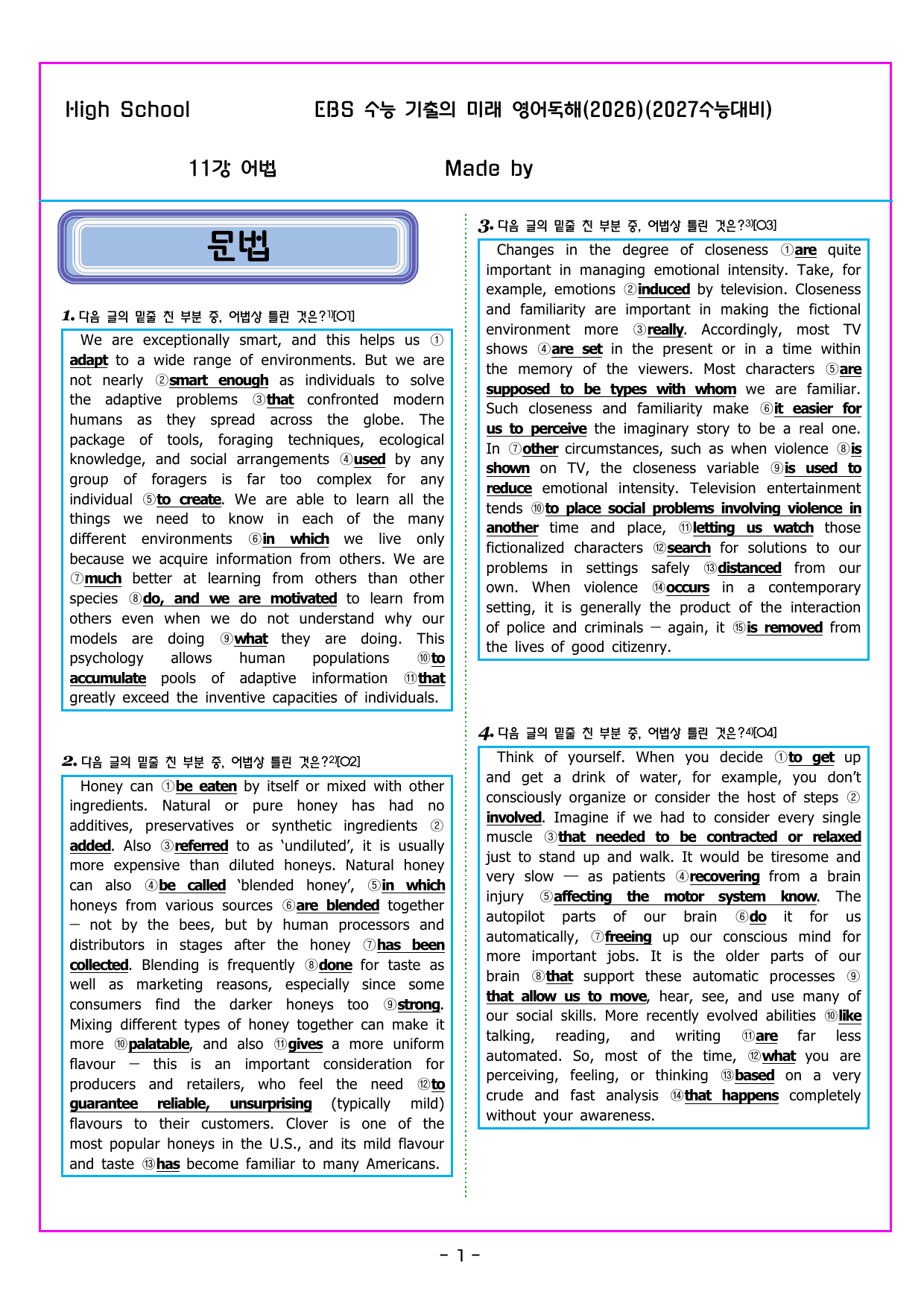 수능 기출의 미래 영어독해 11강 어법_preview_undefined