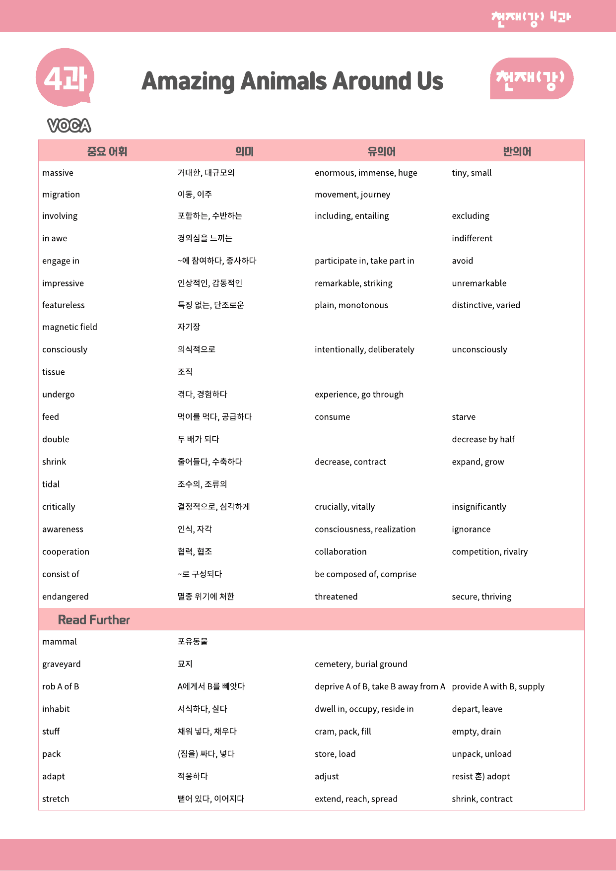 영어1_천재강_4과-분석본+수업용+한줄해석 by 위메북_preview_undefined