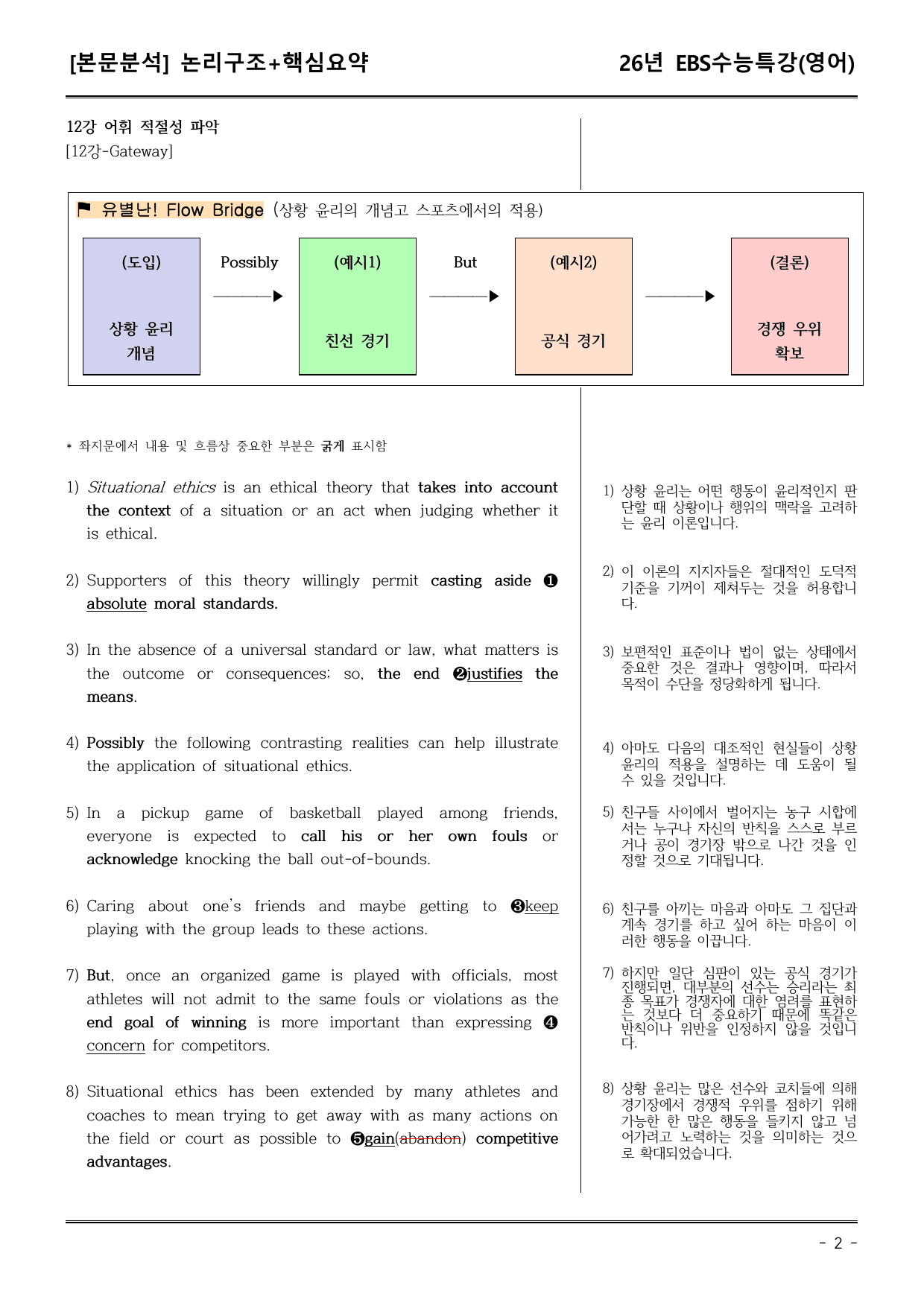 EBS수능특강(영어) 12강 본문분석(논리구조+핵심요약)_preview_undefined