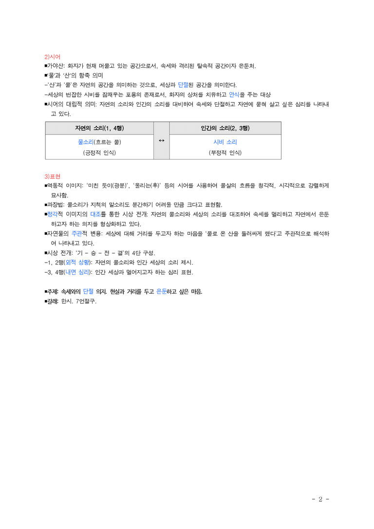 (문학-비) 3-1 제가야산독서당(최치원) (■해설•정리)-(2쪽)_preview_2