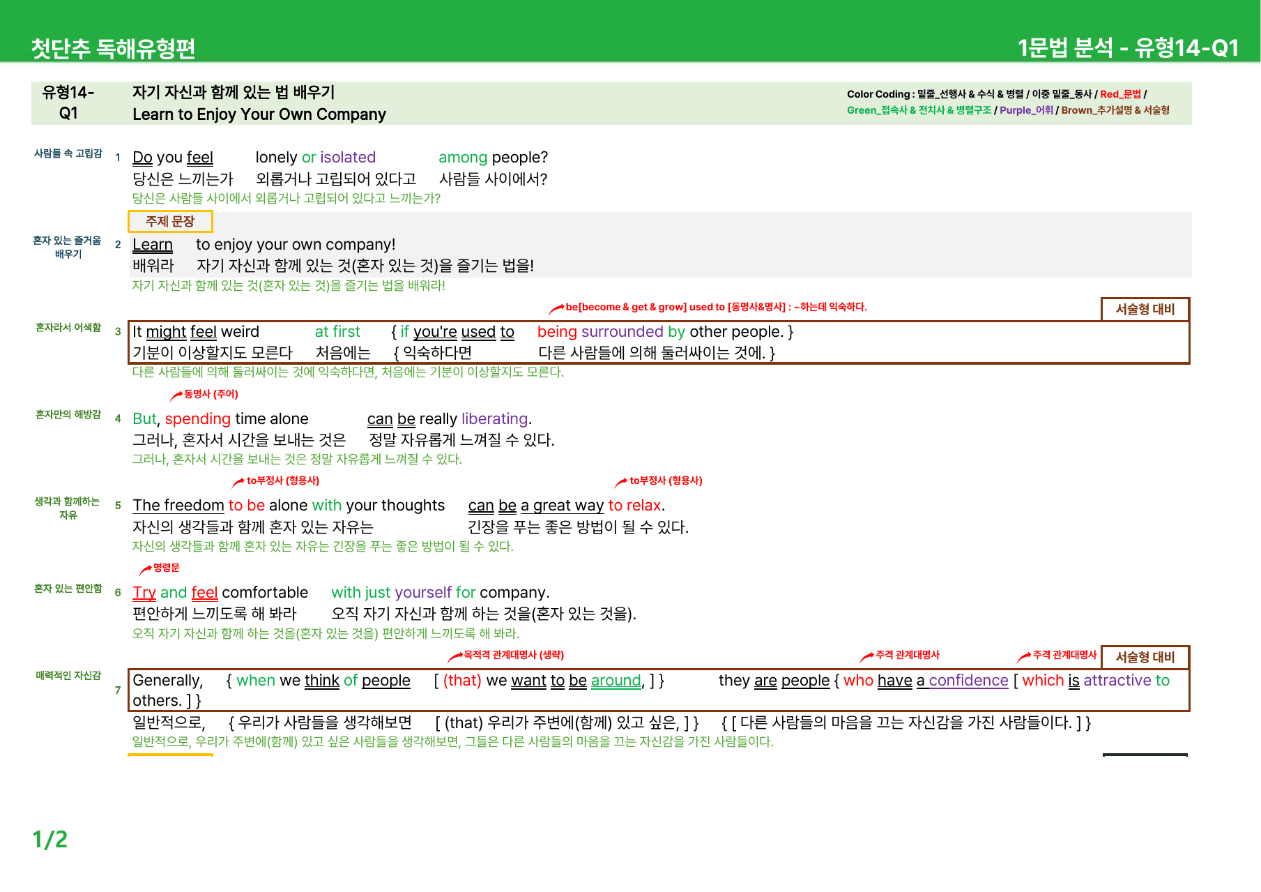 첫단추 독해유형편(2025) - 유형 11,14,15, 모고4회 상세분석_preview_undefined