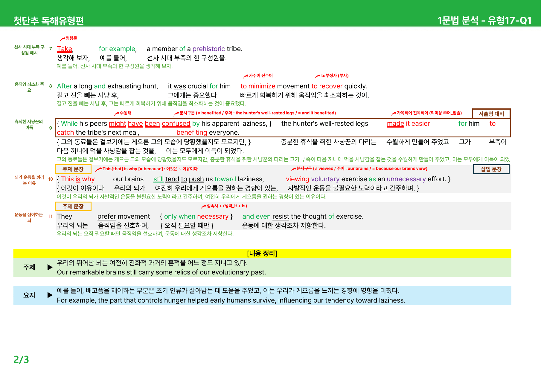 첫단추 독해유형편(2025) - 유형 16, 17, 모고6회 상세분석_preview_undefined