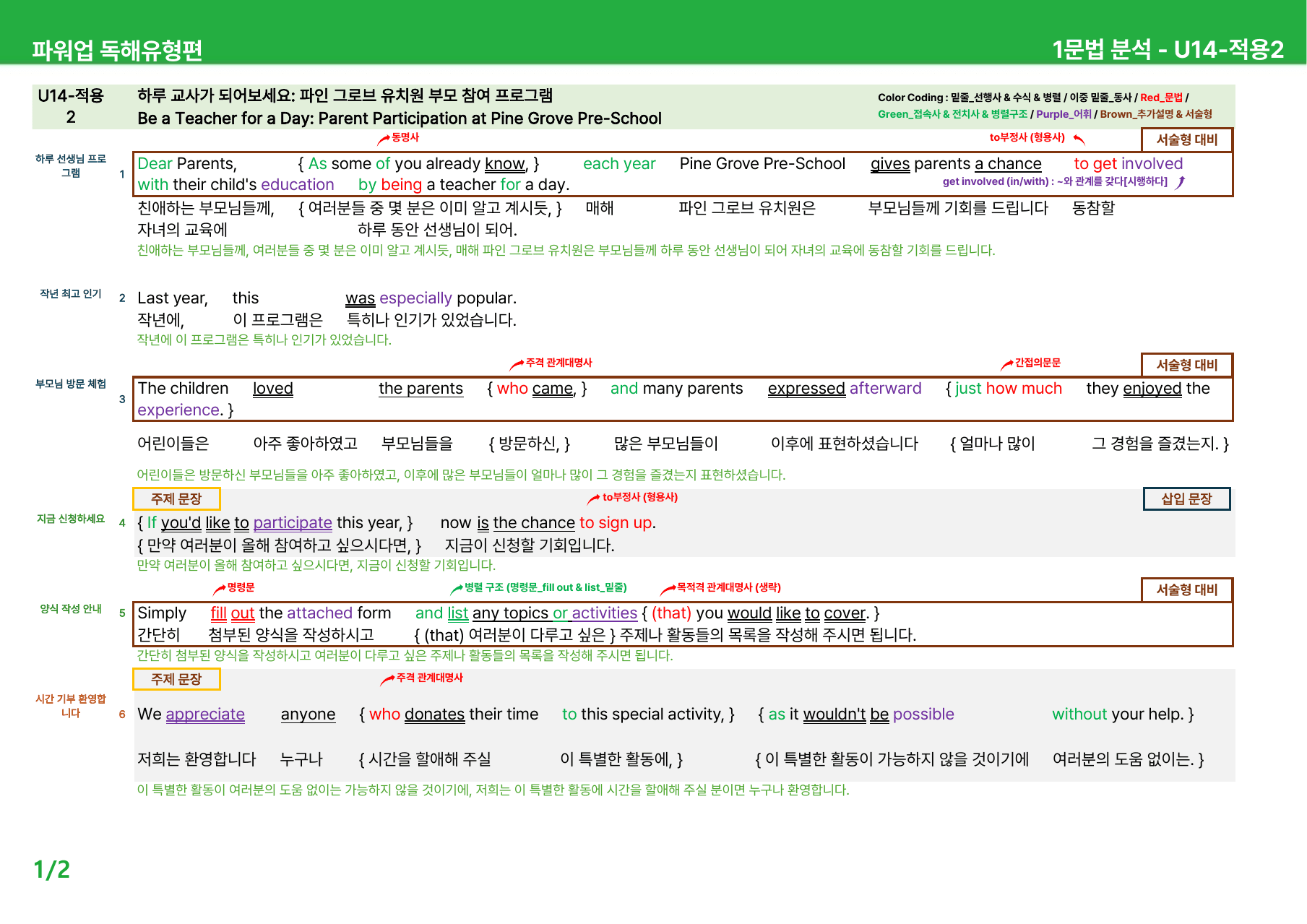 파워업 독해유형편(2025) - Unit 14-16회 본문분석_preview_undefined