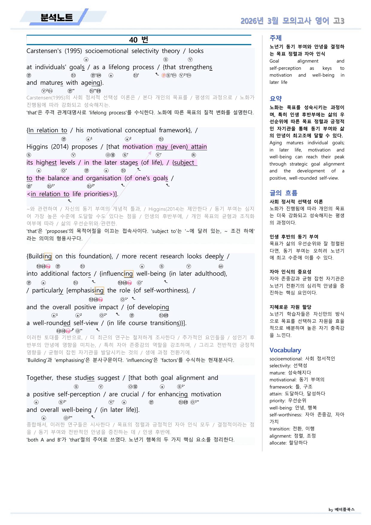 2026년 3월 모의고사 영어 고3 분석노트 본문분석 by 메이플북스_preview_undefined