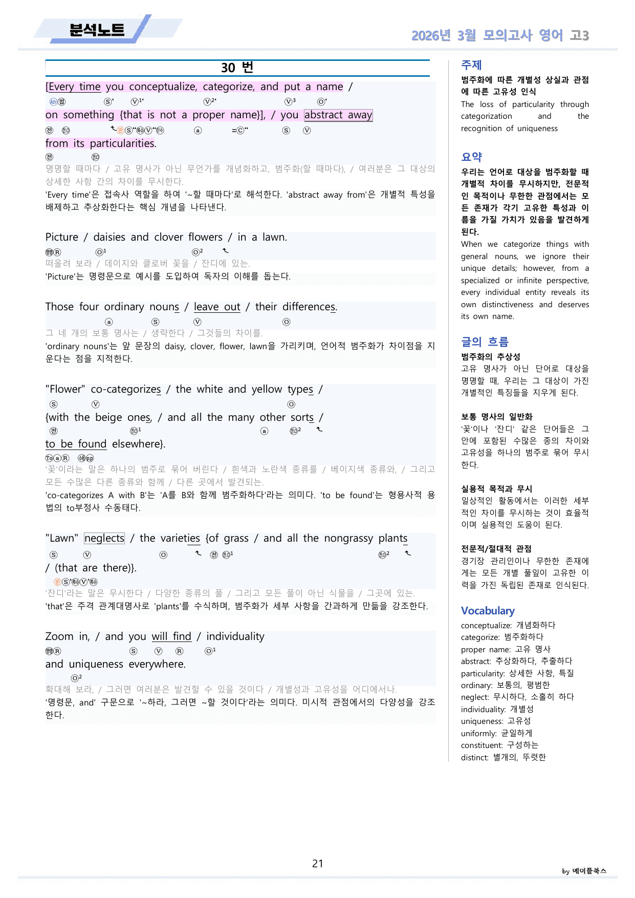 2026년 3월 모의고사 영어 고3 변형문제 분석노트 워크북 12종 할인_preview_undefined