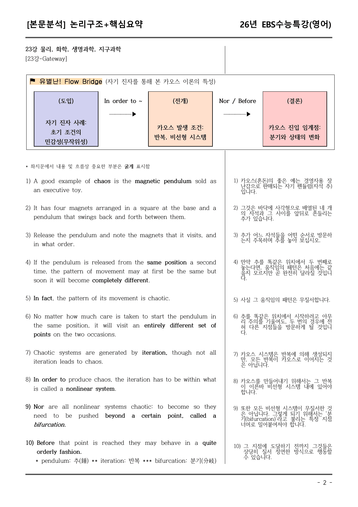 EBS수능특강(영어) 23강 본문분석(논리구조+핵심요약)_preview_undefined