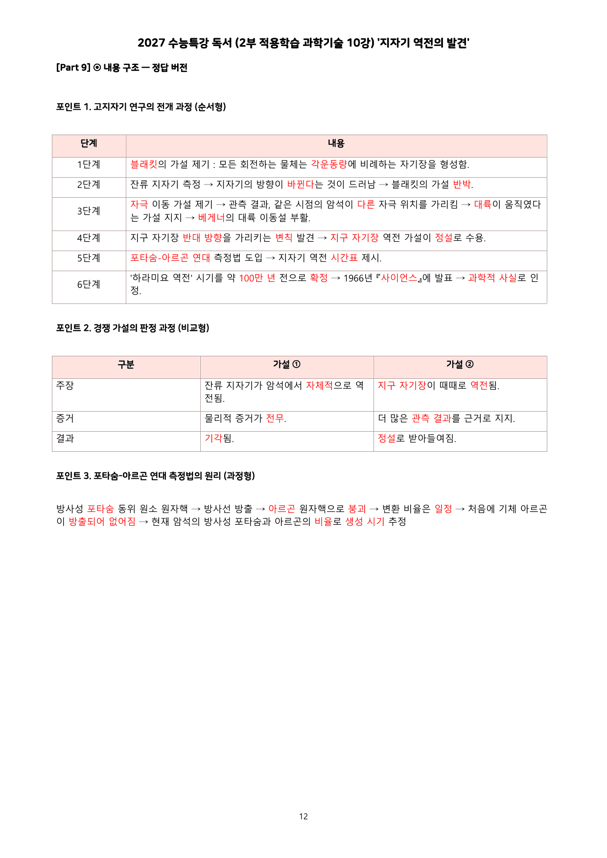 27 수특 독서 2부 과학기술 10강 지자기 역전의 발견 분석+문제_preview_undefined