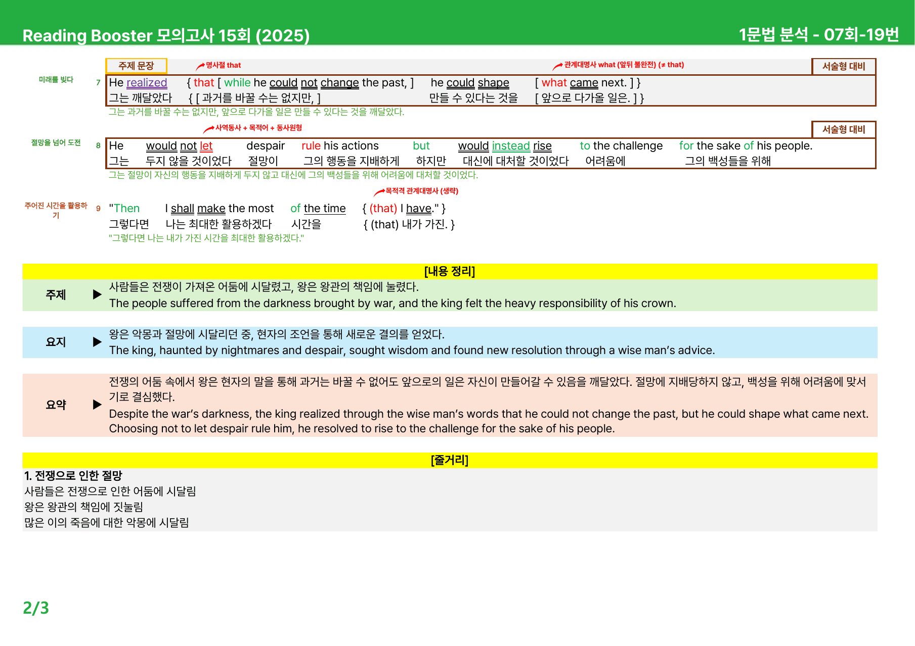 리딩부스터 모의고사 15회 (2025) - 7회 본문분석_preview_undefined