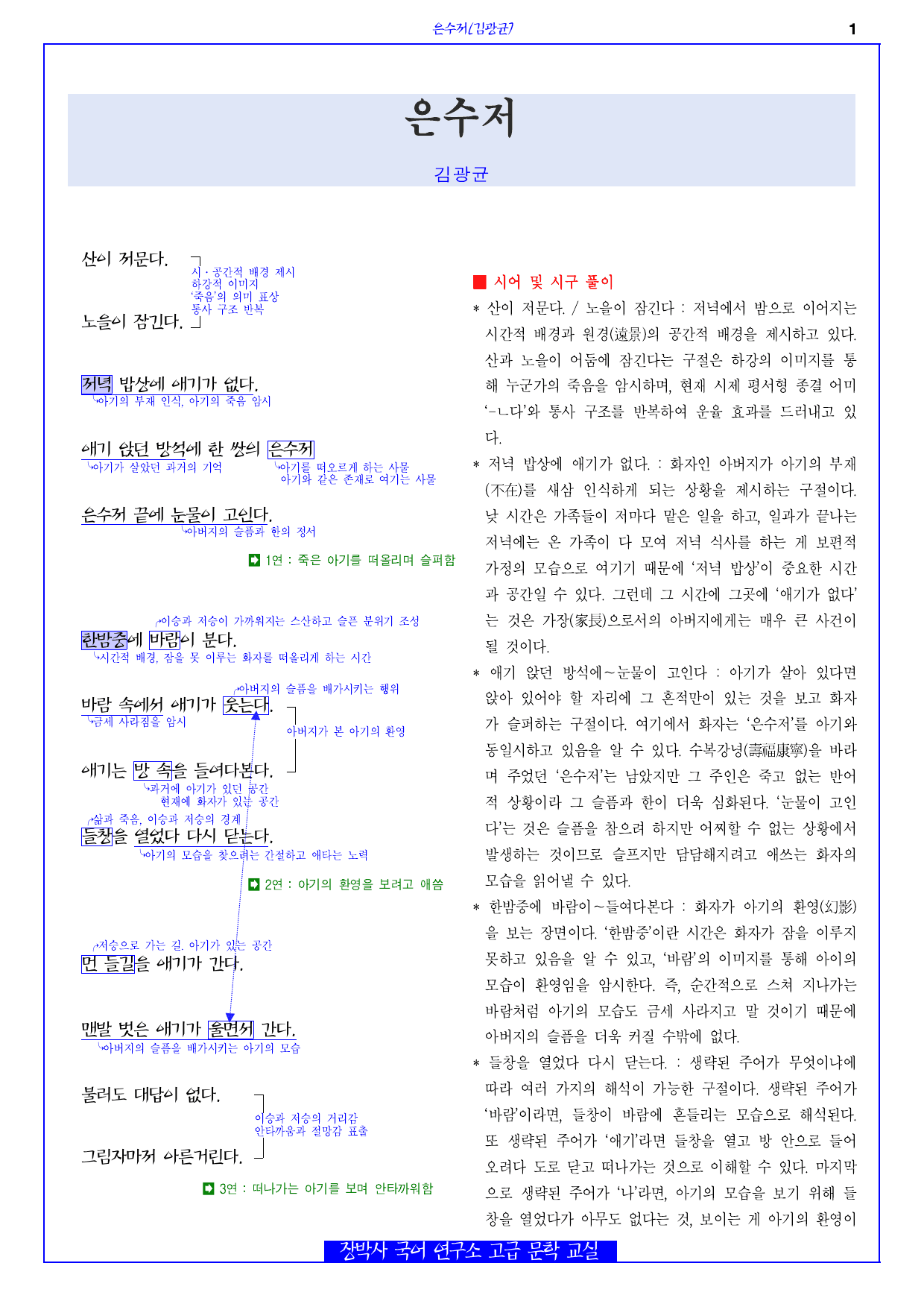 은수저(김광균) 분석+해설+문제_preview_undefined