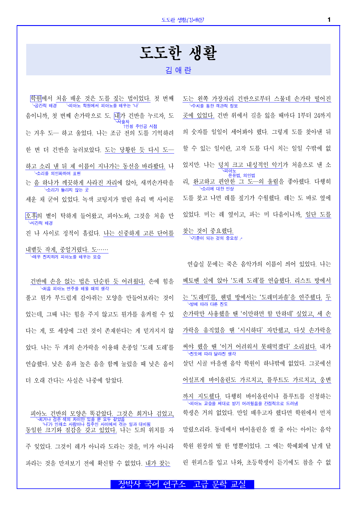 도도한 생활(김애란) 전문+분석(일부)+해설+문제_preview_undefined