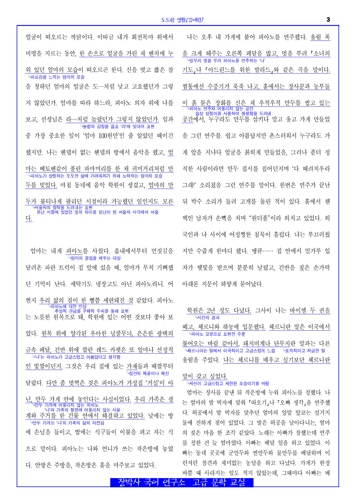 도도한 생활(김애란) 전문+분석(일부)+해설+문제_preview_undefined