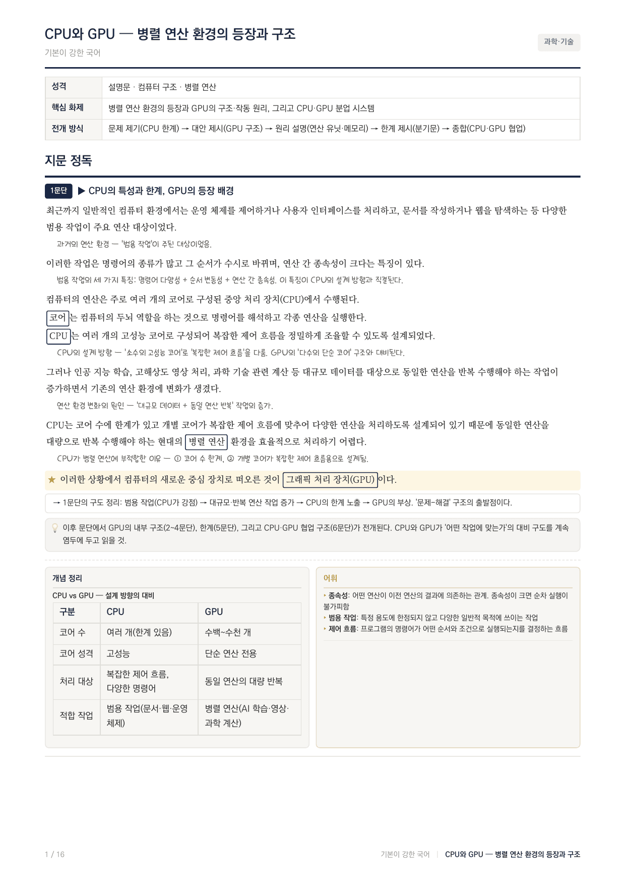 27 수능특강 독서 과학08 연산 환경 변화와 GPU 지문분석_preview_undefined