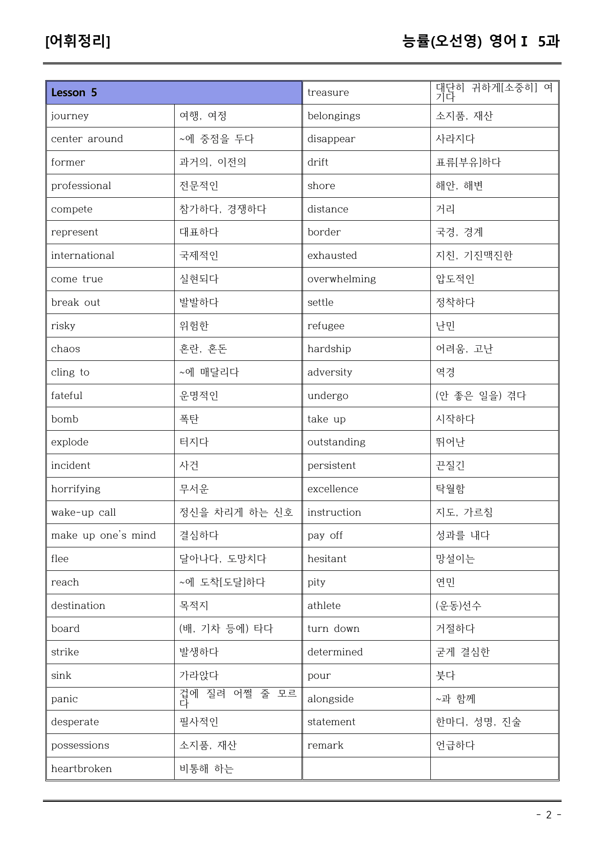 능률(오) 고등영어I 5과 (어휘+워크북+기본변형문제)_preview_undefined