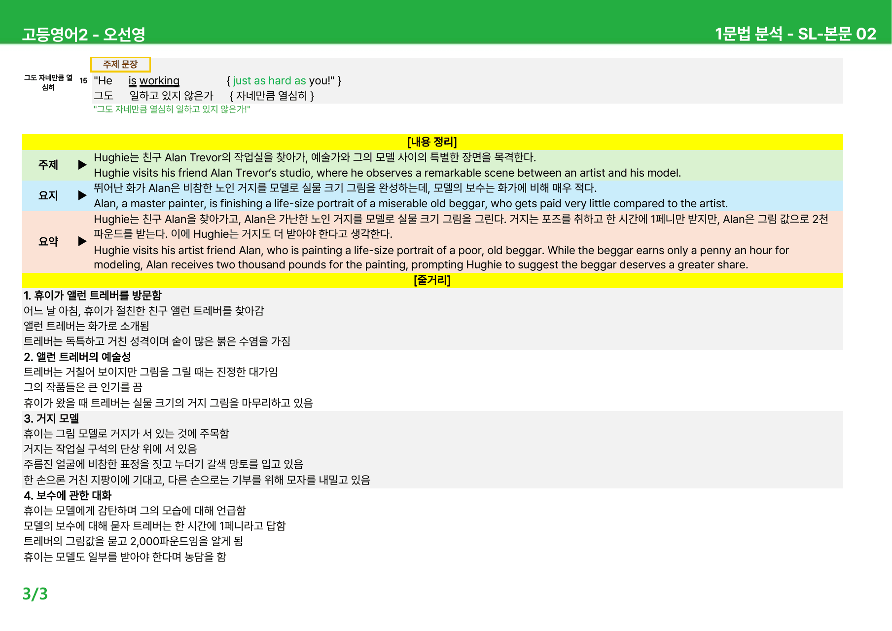 고등영어2 오선영 SL과 - 본문분석_preview_undefined