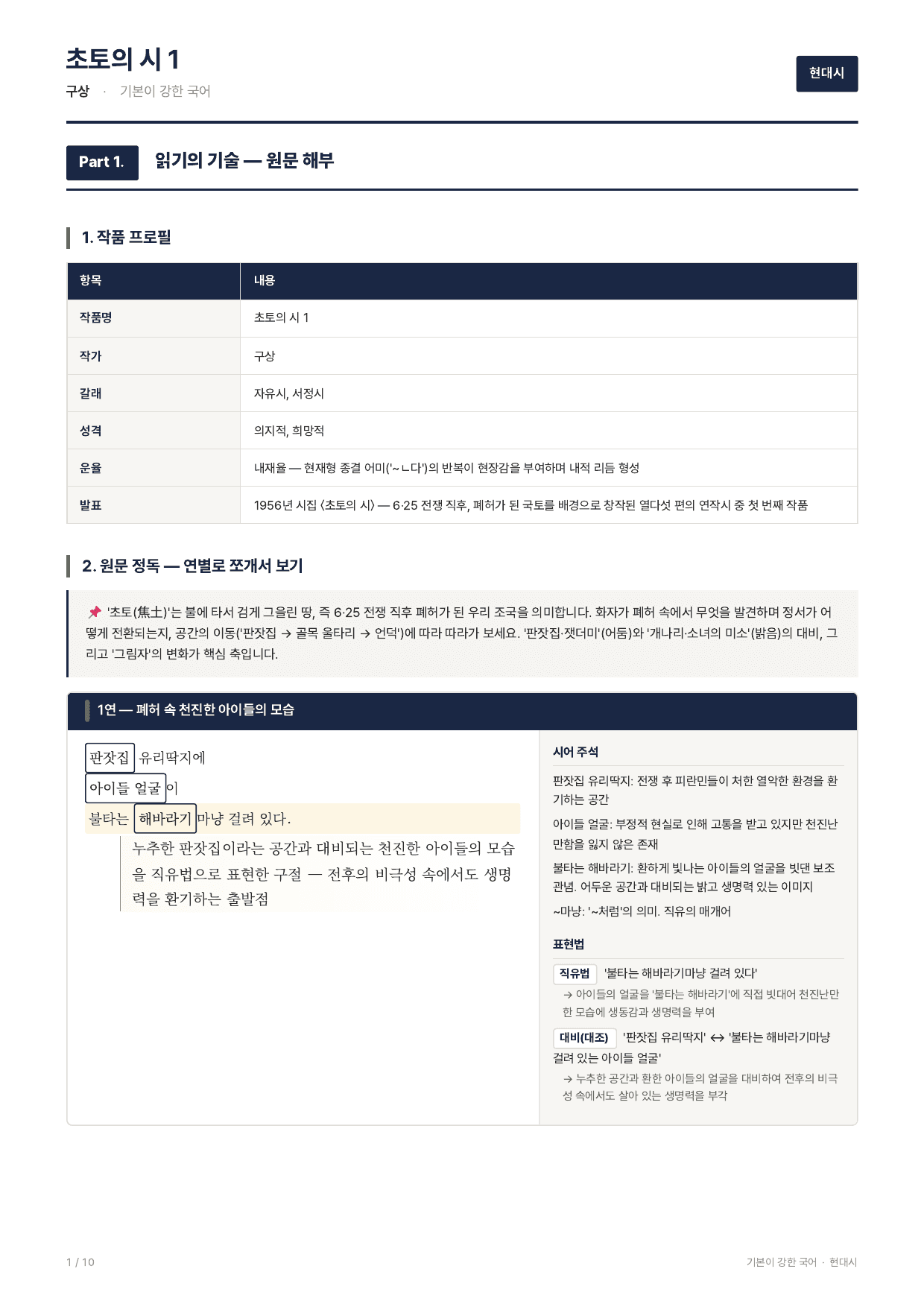 27 수특 문학 현대시01 초토의시1 지문분석_preview_undefined