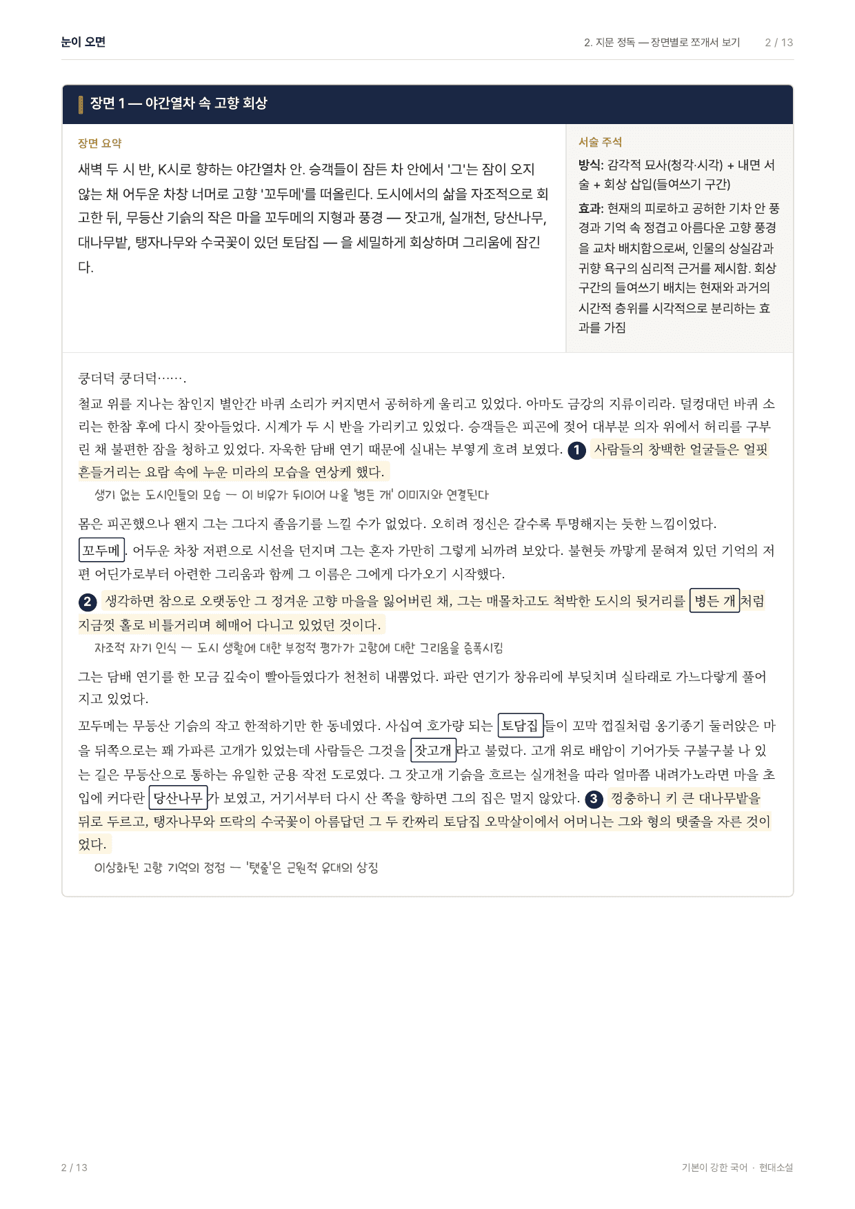 27 수특 문학 현대소설10 눈이오면 지문분석_preview_undefined