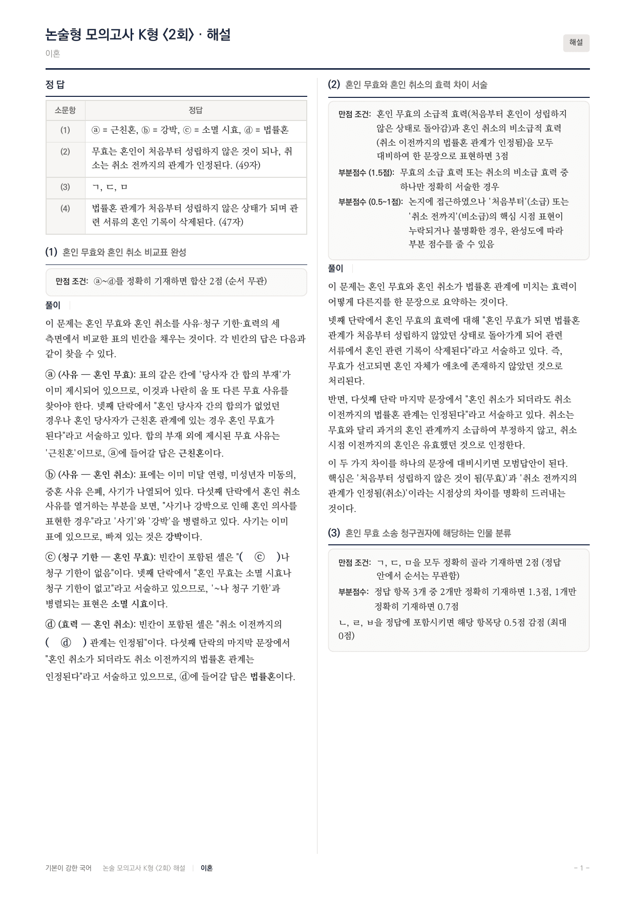 국민대 국어 약술형 사회06 혼인 이혼_preview_undefined