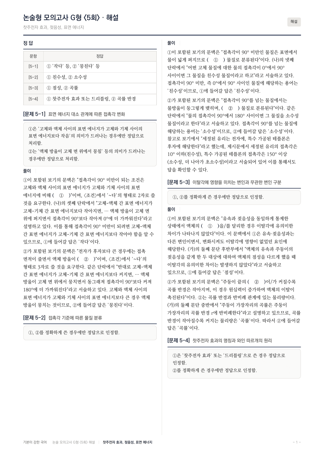 2027 가천대 국어 약술형 주제통합03 젖음성 찻주전자효과 표면에너지_preview_undefined