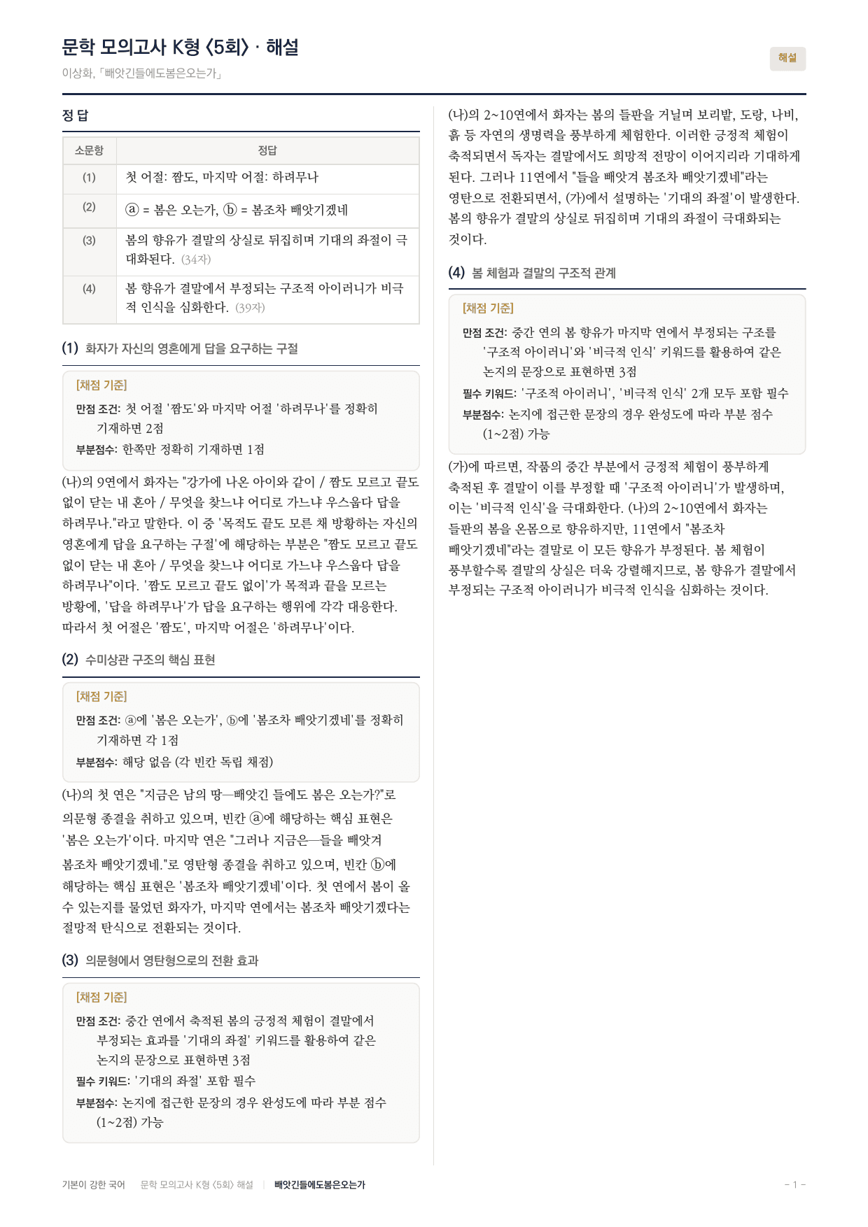 국민대 국어 약술형 대비 현대시 빼앗긴들에도봄은오는가 이상화_preview_undefined
