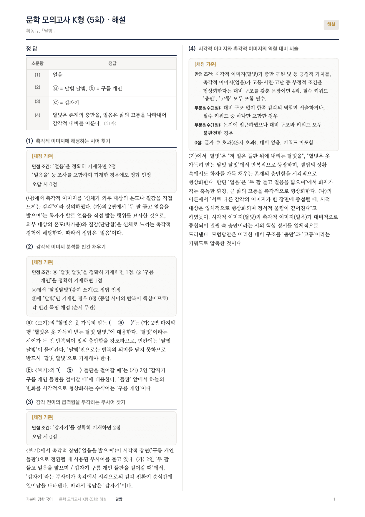 국민대 국어 약술형 대비 문학 현대시 달밤 황동규_preview_undefined