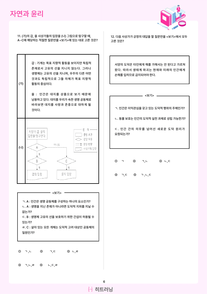 생활과 윤리 4-3. 자연과 윤리 내신대비 문제_preview_undefined