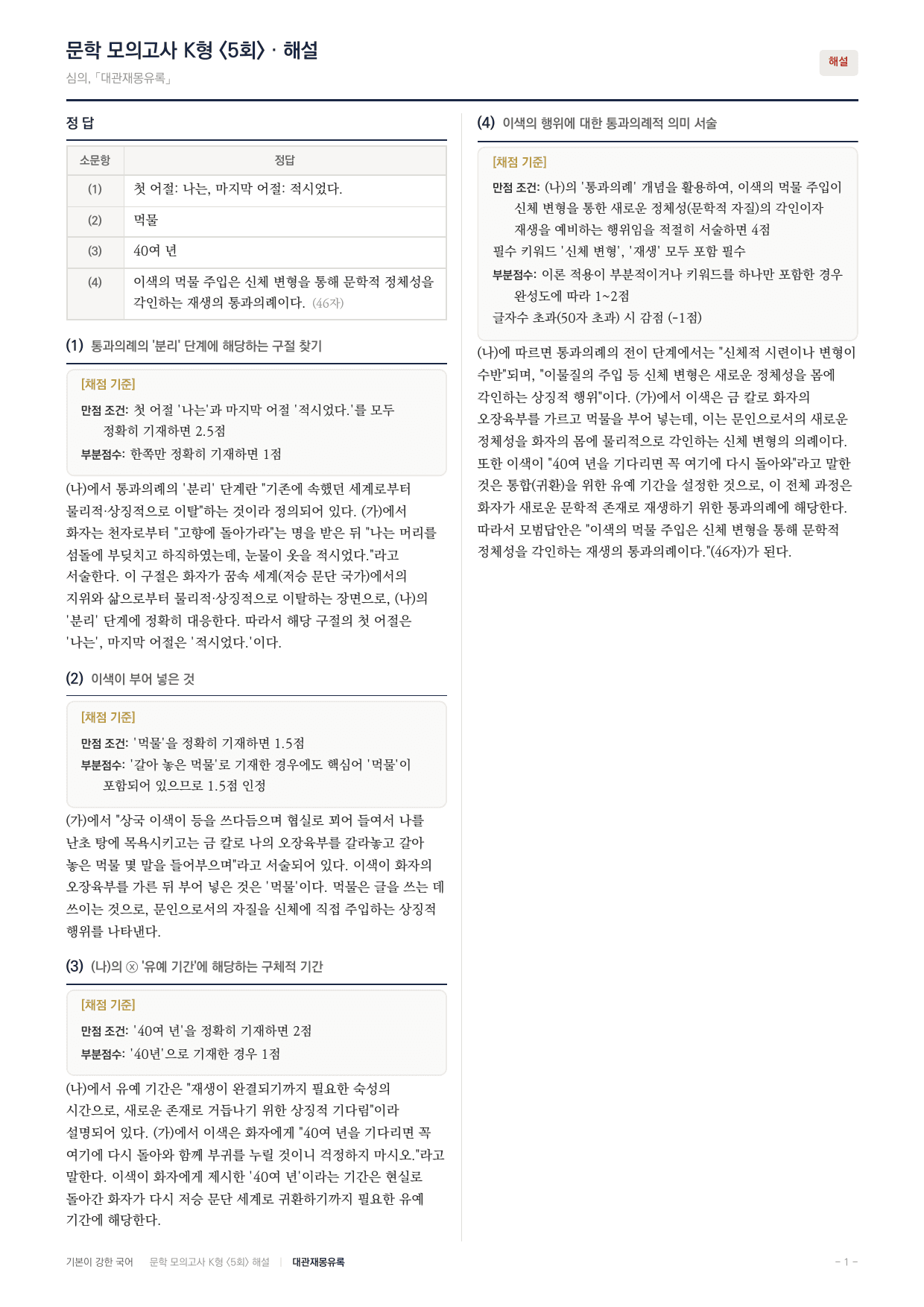국민대 국어 약술형 대비 문학 고전소설 대관재몽유록_preview_undefined