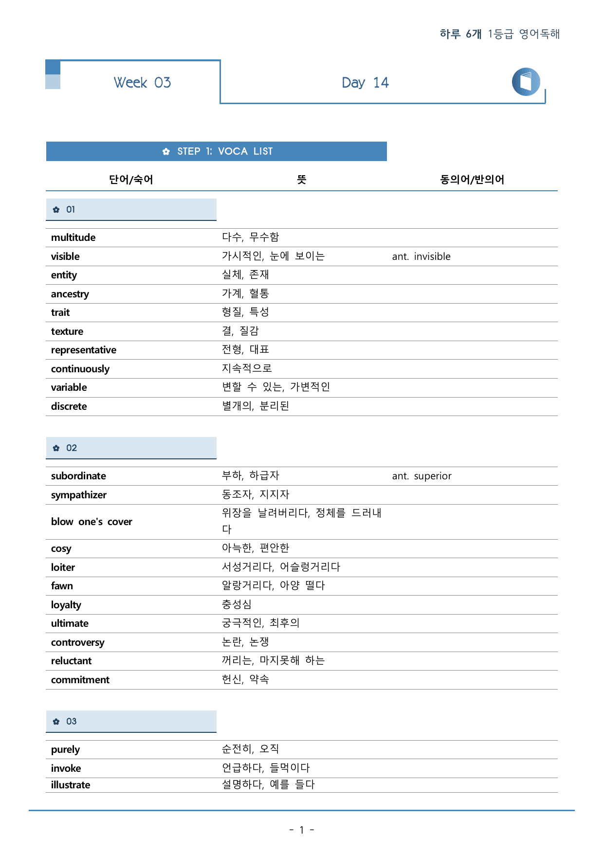 DAY 14 하루 6개 1등급 영어독해_2학년_워크북+변형문제(66p)_preview_undefined