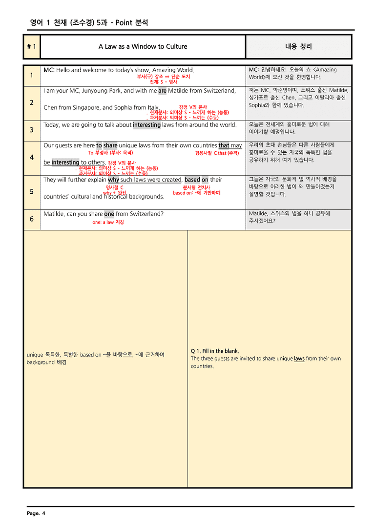 고등영어1 천재(조수경) 5단원 분석 by 소담동 영어 홍쌤_preview_4
