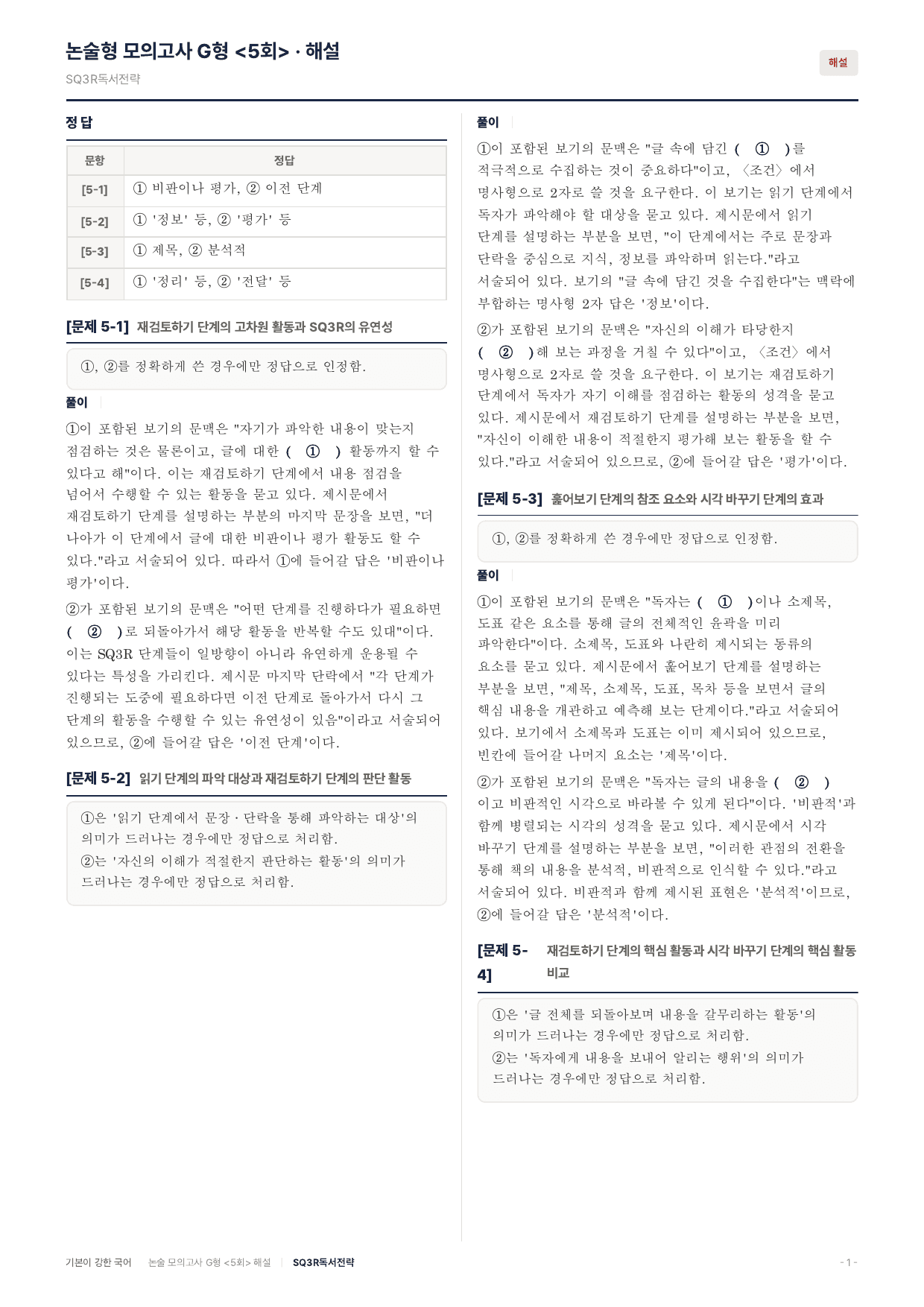 2027 가천대 약술 대비 독서 개념학습 SQ3R독서전략_preview_undefined