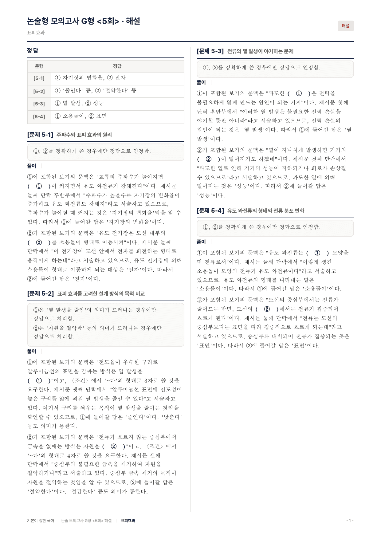 2027 가천대 약술 대비 독서 개념학습 전류 표피효과_preview_undefined