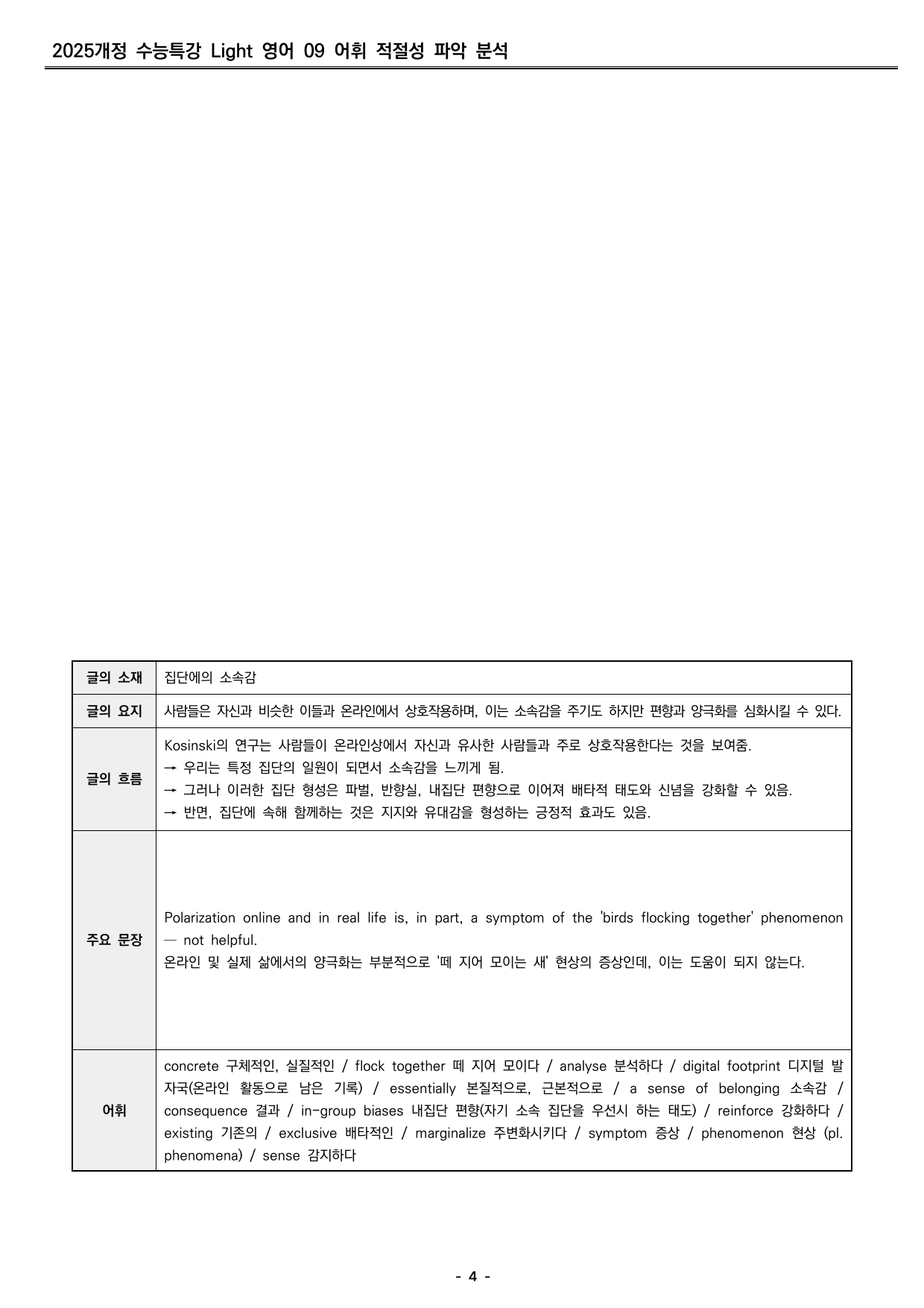 수능특강 light 영어 09 분석지 _preview_undefined