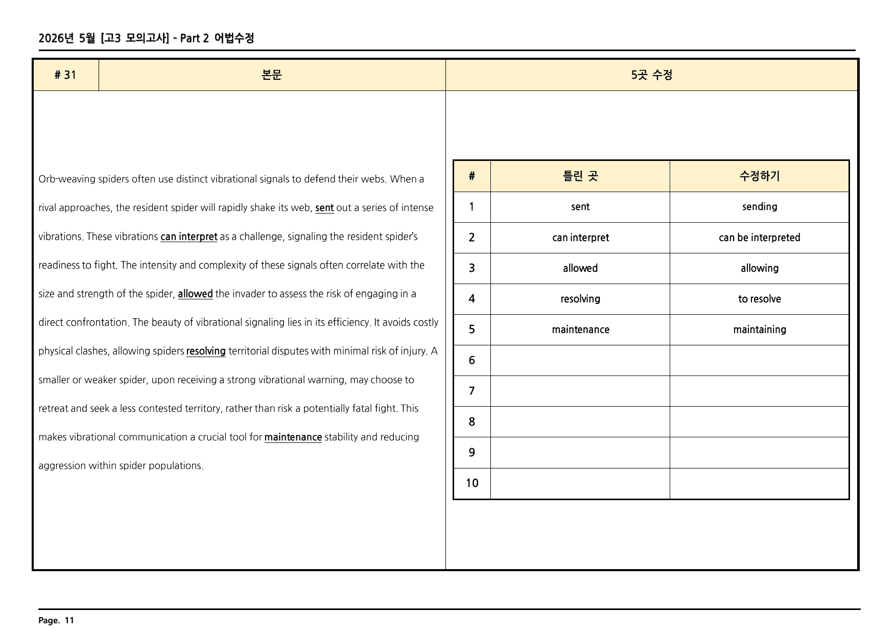2026년 5월 고3 모의고사 깔끔한 분석과 완벽한 테스트 총168페이지_preview_undefined