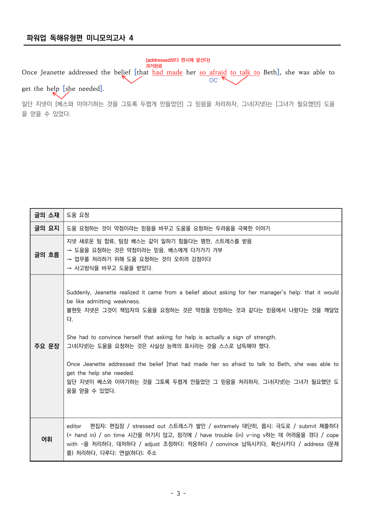파워업 독해유형편 미니모의고사 04 분석지_preview_undefined