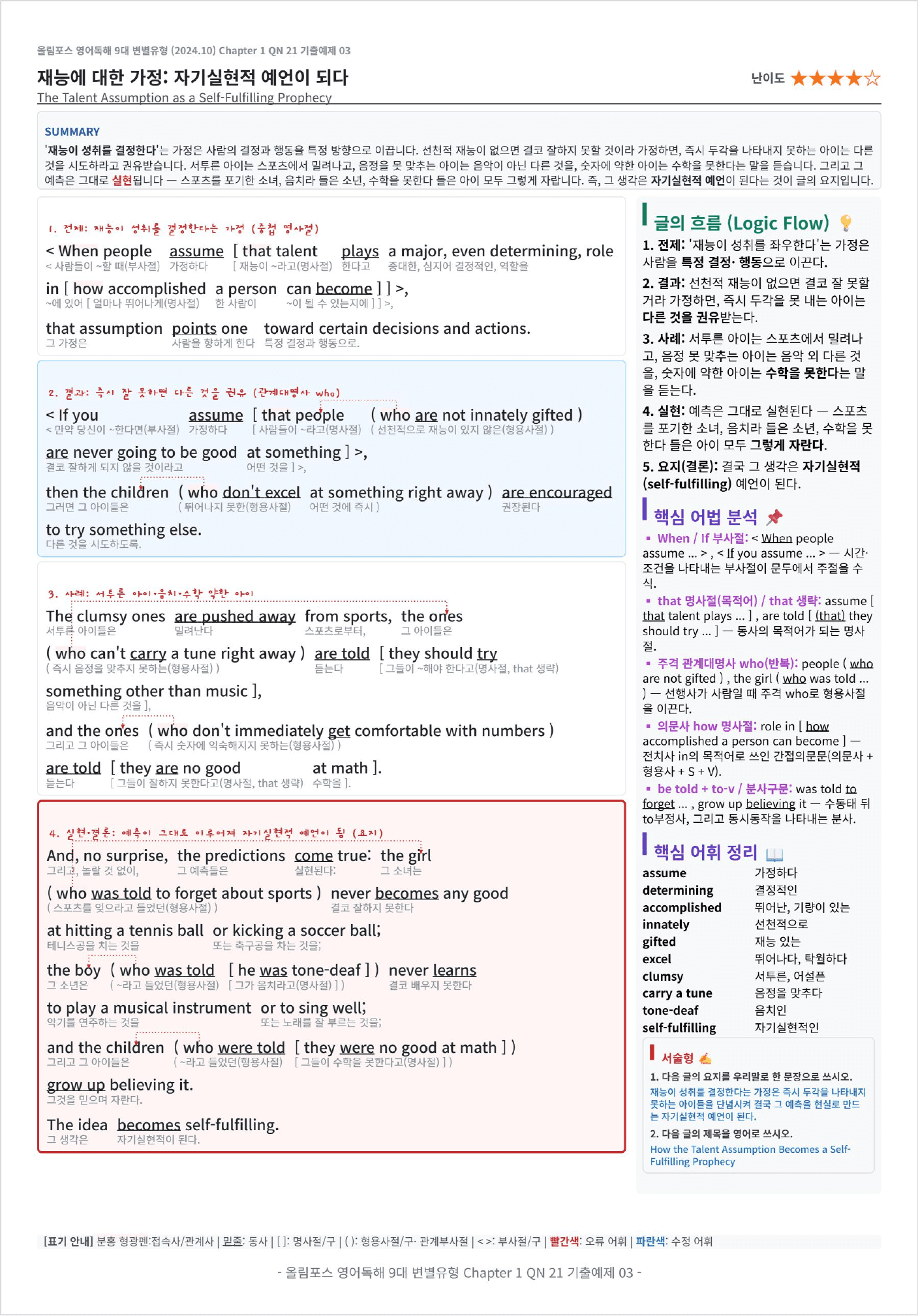 올림포스 영어독해 9대 변별유형 Ch1 QN21 킹스분석_preview_undefined