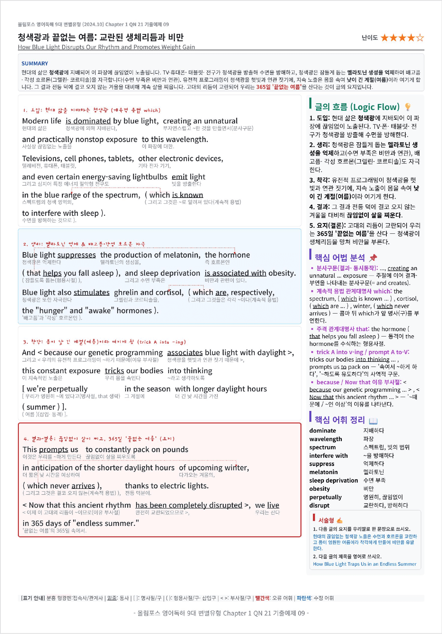 올림포스 영어독해 9대 변별유형 Ch1 QN21 킹스분석_preview_undefined