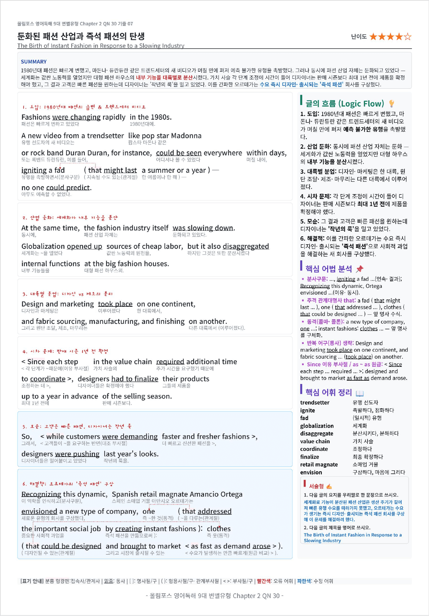 올림포스 영어독해 9대 변별유형 Ch2 QN30 킹스분석_preview_undefined