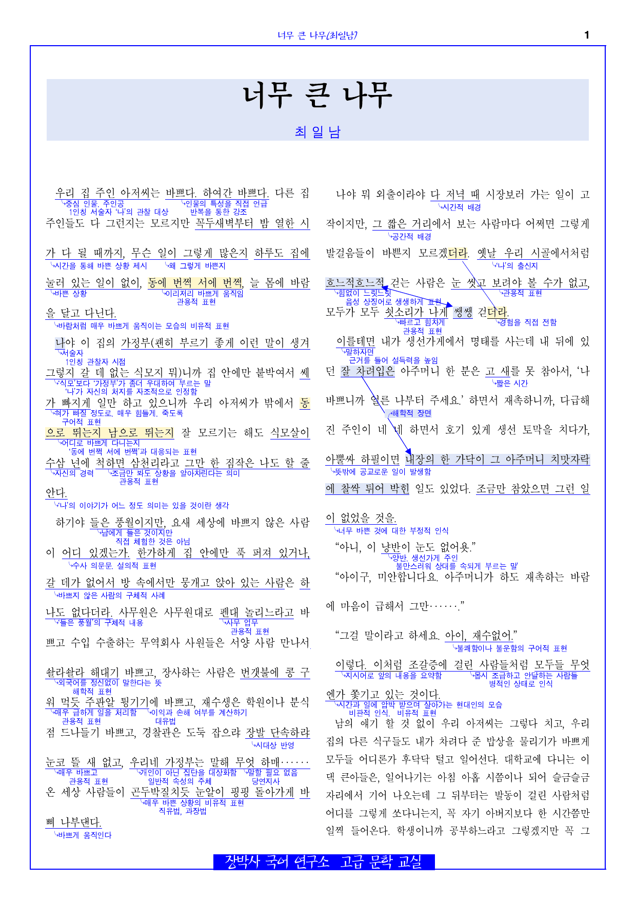 너무 큰 나무(최일남) 전문+분석(일부)+해설+문제_preview_undefined